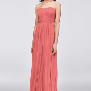 David’s Bridal Coral bridesmaid dress